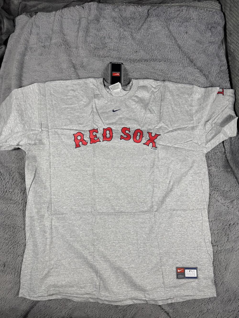 Boston Red Sox Shirt Mens 2XL Gray MLB Baseball Nike Genuine Merchandise Tee